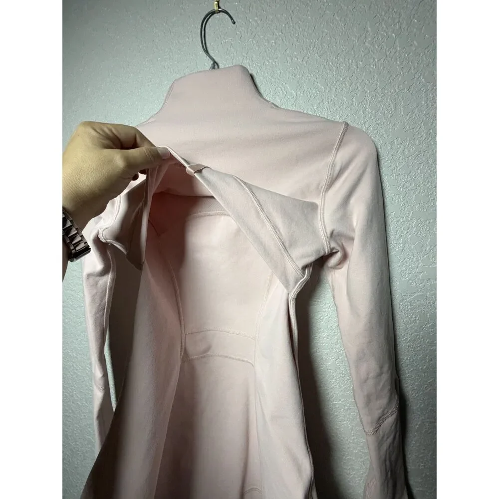 Lululemon Define Cropped Jacket Nulu Pink Pastel Clay Size 4 Slim Fit